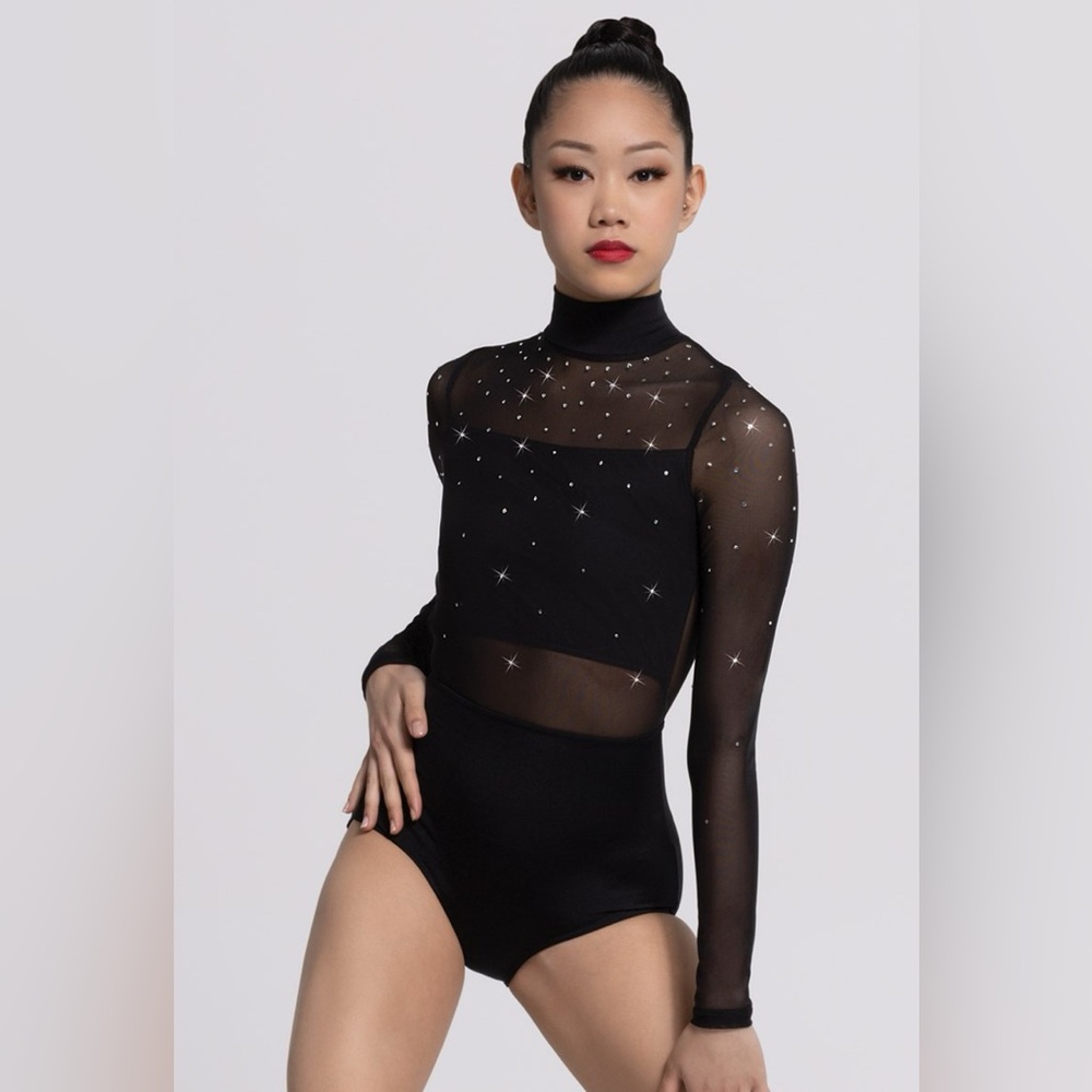 COPY - Long sleeve power mesh leotard dance costume MA